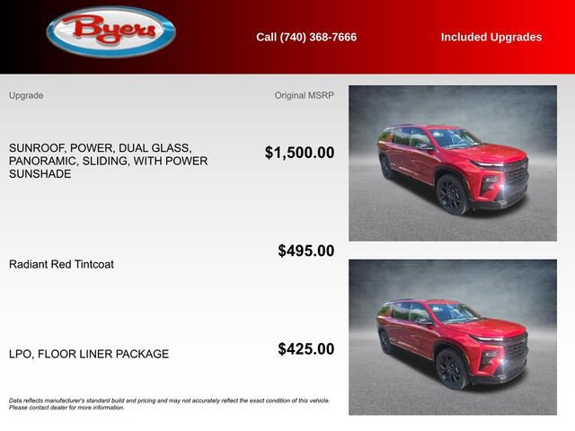 Used 2026 Chevrolet Traverse RS w/ LPO, Floor Liner Package AWD/4WD image 5