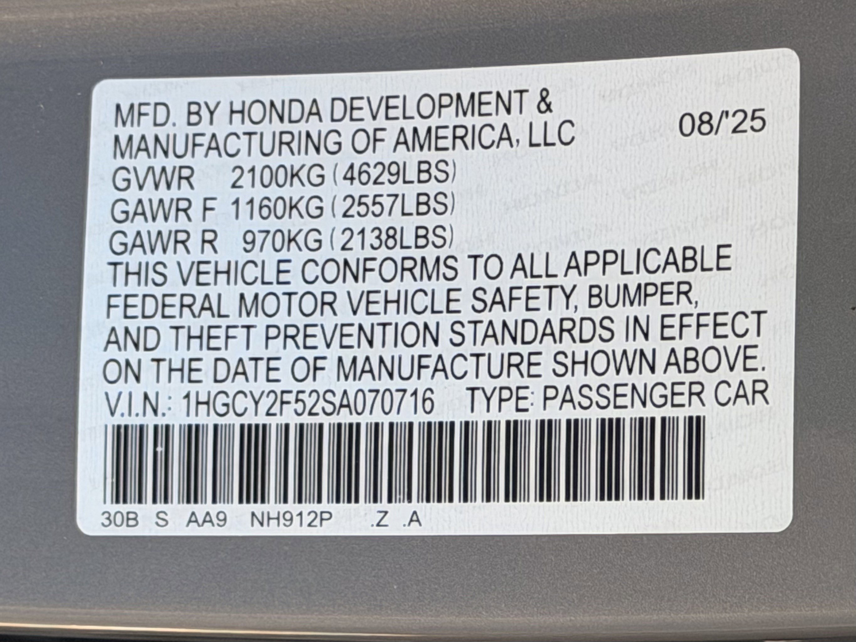 Certified 2025 Honda Accord Sport image 30