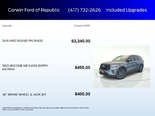 Used 2026 Ford Explorer ST w/ Sun And Sound Package AWD/4WD image 6