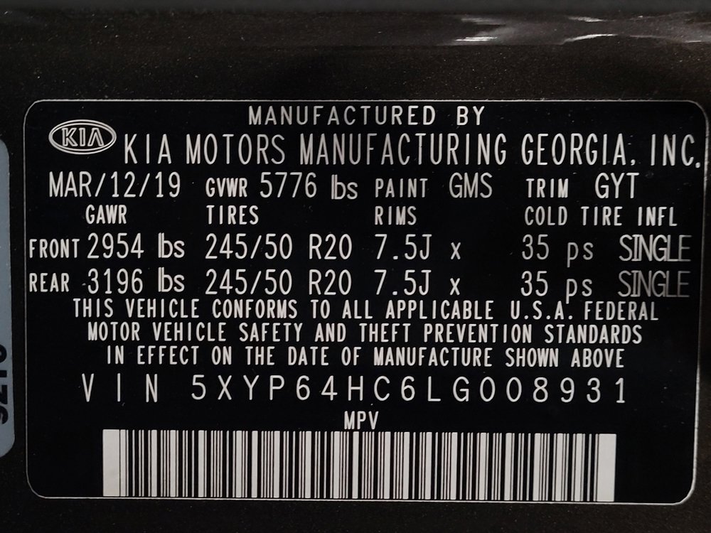 Used 2020 Kia Telluride S w/ S 8 Passenger Seating Package FWD image 33