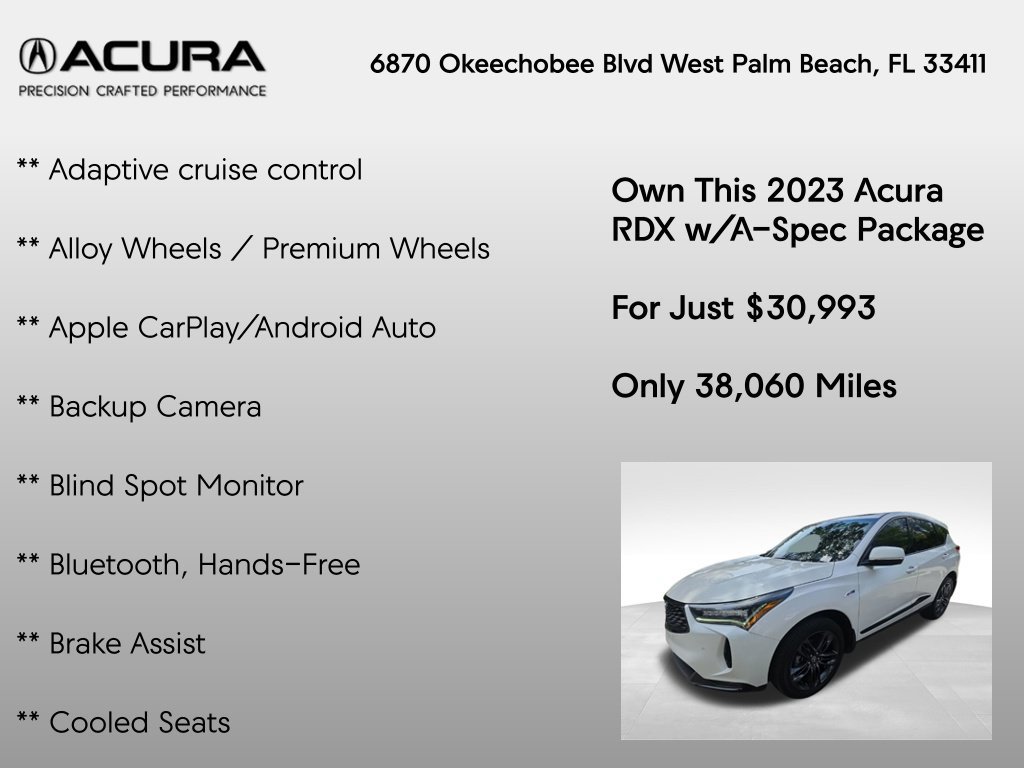 Certified 2023 Acura RDX w/ Advance Package FWD image 7
