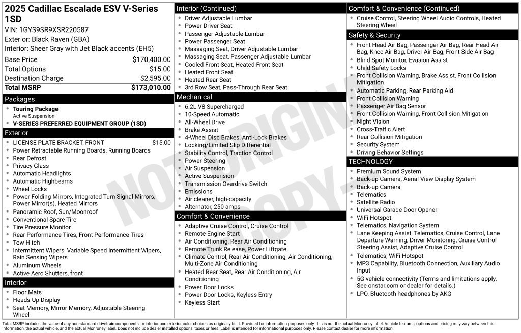 Certified 2025 Cadillac Escalade ESV V AWD/4WD image 5