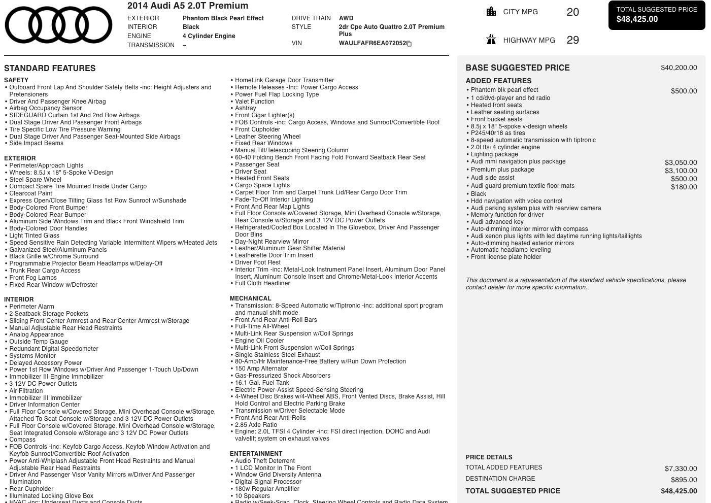 Used 2014 Audi A5 2.0T Premium Plus w/ Premium Plus Package image 5