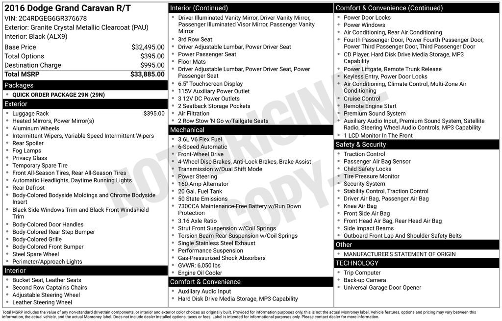 Used 2016 Dodge Grand Caravan R/T FWD image 2