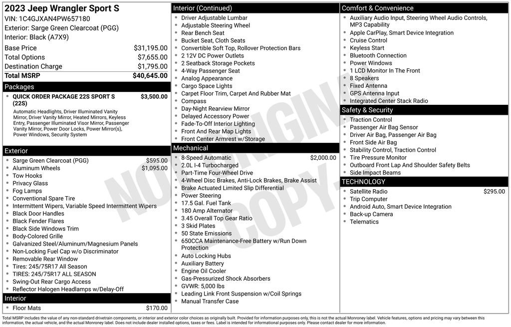 Used 2023 Jeep Wrangler Sport S image 14