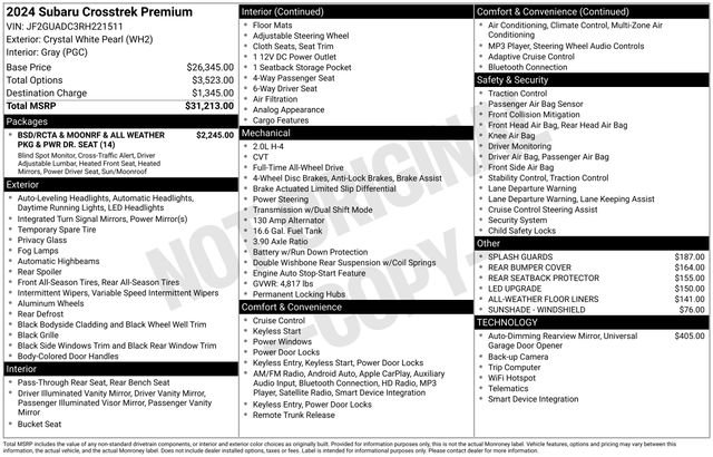 Used 2024 Subaru Crosstrek 2.0i Premium image 36