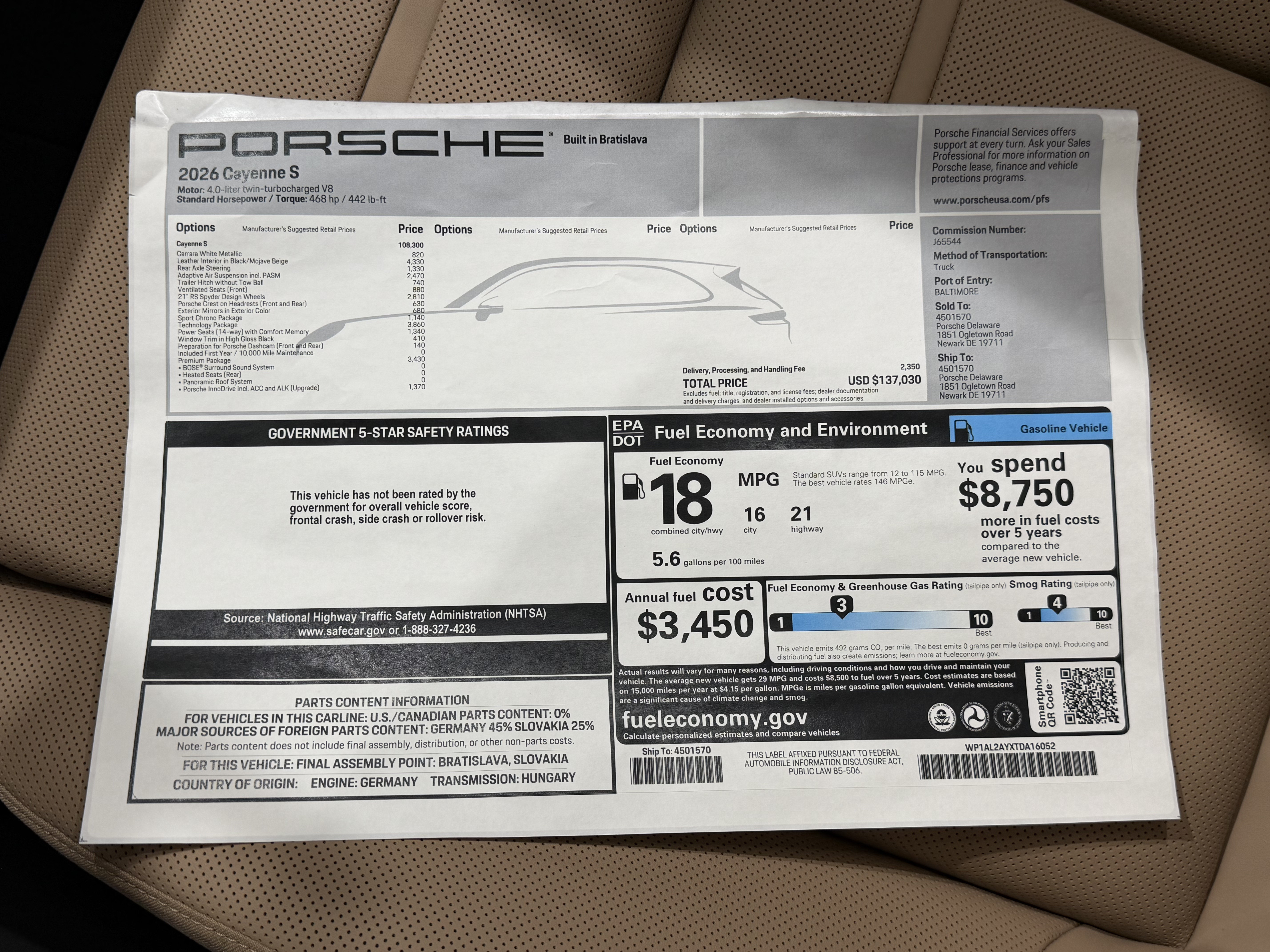 New 2026 Porsche Cayenne S AWD/4WD image 60