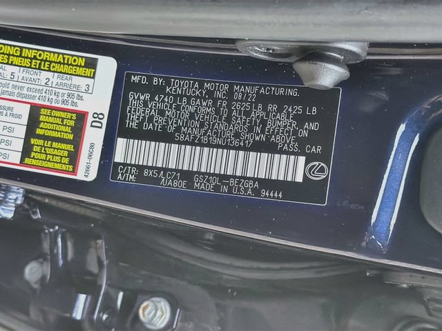 Certified 2022 Lexus ES 350 Ultra Luxury w/ Accessory Package 2 FWD image 44