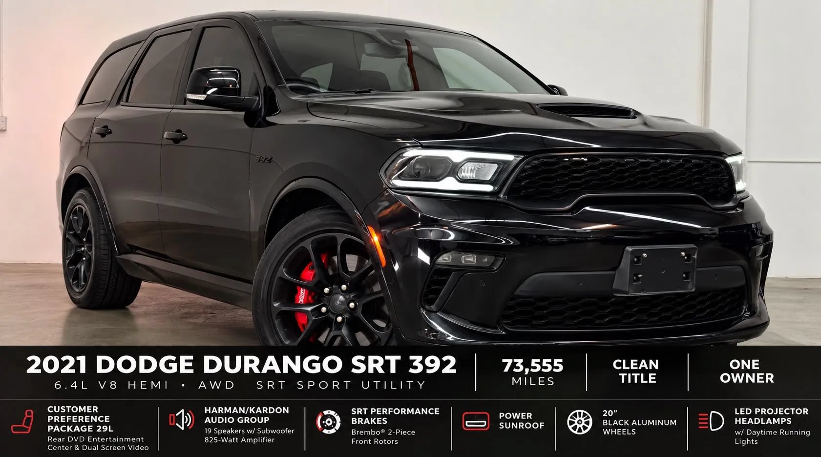 Used 2021 Dodge Durango SRT w/ Black Package AWD/4WD image 1