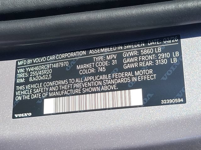 New 2026 Volvo XC60 T8 Plus w/ Climate Package PRO AWD/4WD image 24
