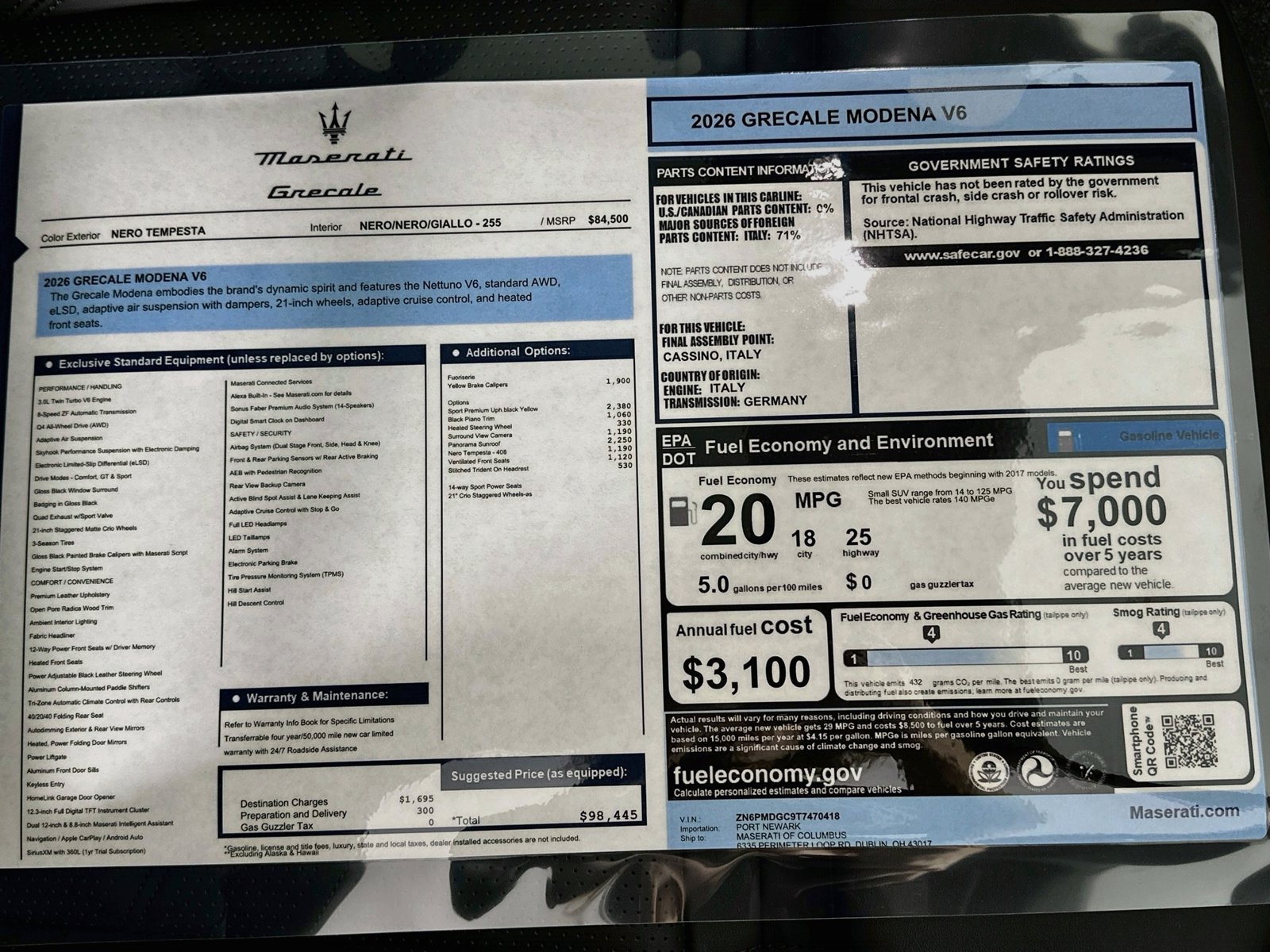 New 2026 Maserati Grecale Modena AWD/4WD image 51