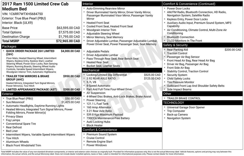 Used 2017 RAM 1500 Limited AWD/4WD image 24