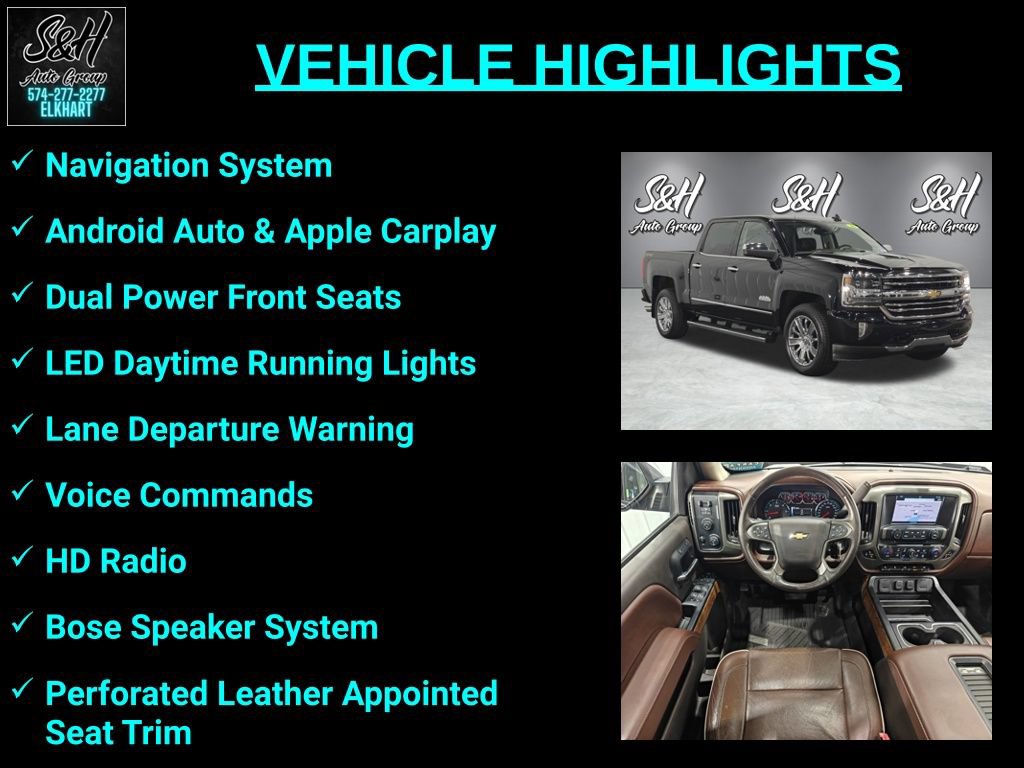 Used 2016 Chevrolet Silverado 1500 High Country w/ High Country Premium Package AWD/4WD image 3