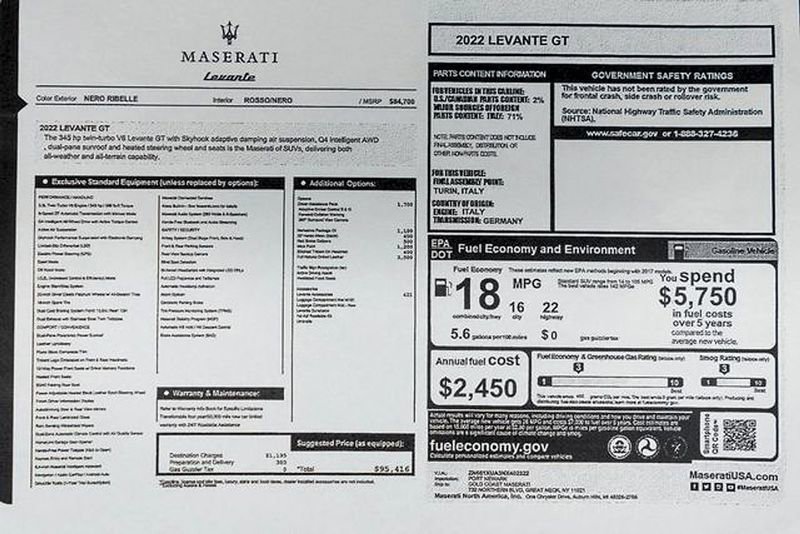 Used 2022 Maserati Levante GT image 47