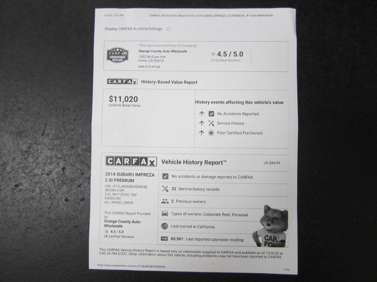 Used 2014 Subaru Impreza 2.0i Premium w/ All-Weather Package w/CVT image 31