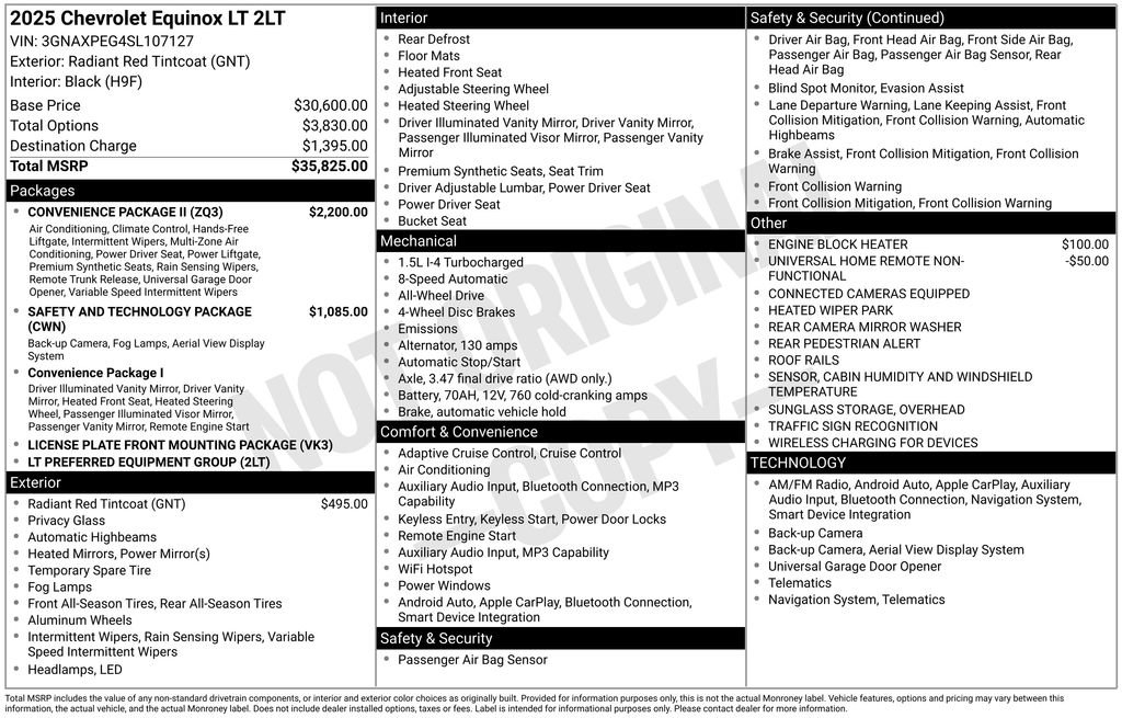 Used 2025 Chevrolet Equinox LT w/ Convenience Package II AWD/4WD image 41