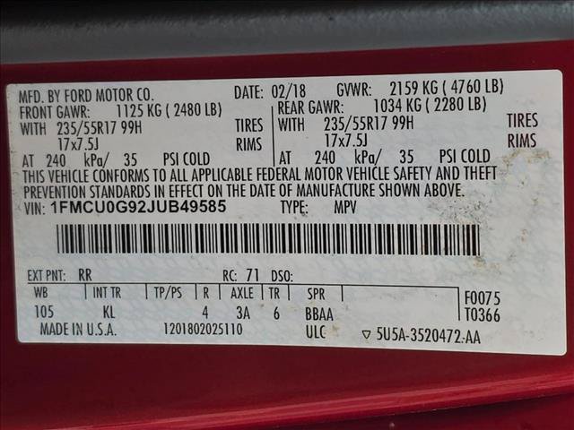 Used 2018 Ford Escape SE FWD image 24