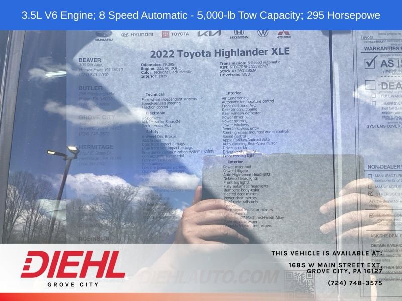 Used 2022 Toyota Highlander XLE AWD/4WD image 13