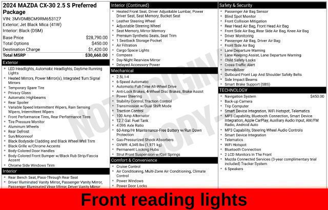 Used 2024 MAZDA CX-30 AWD 2.5 S w/ Preferred Package image 60