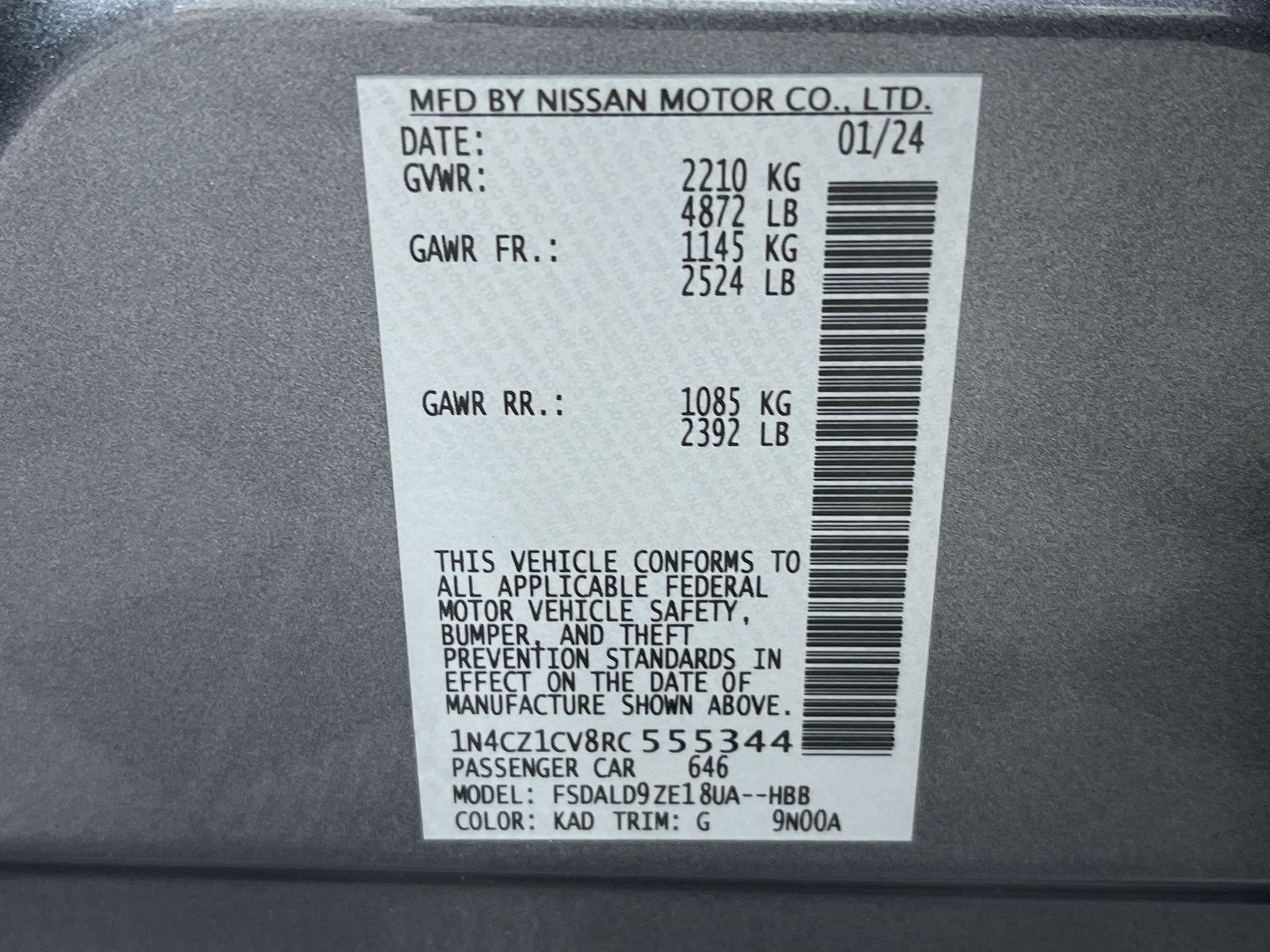 Certified 2024 Nissan Leaf SV Plus FWD image 11