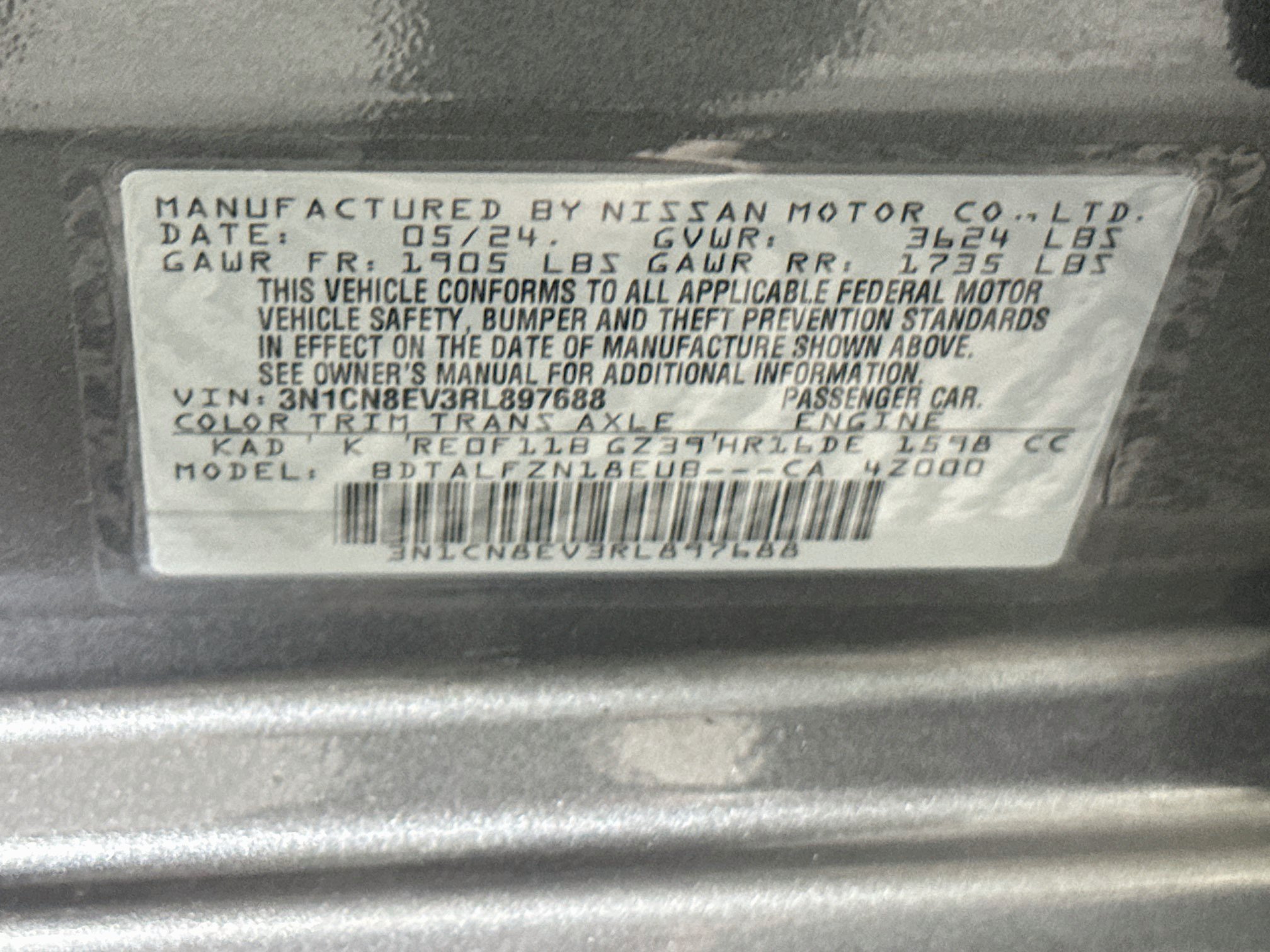 Used 2024 Nissan Versa SV FWD image 12