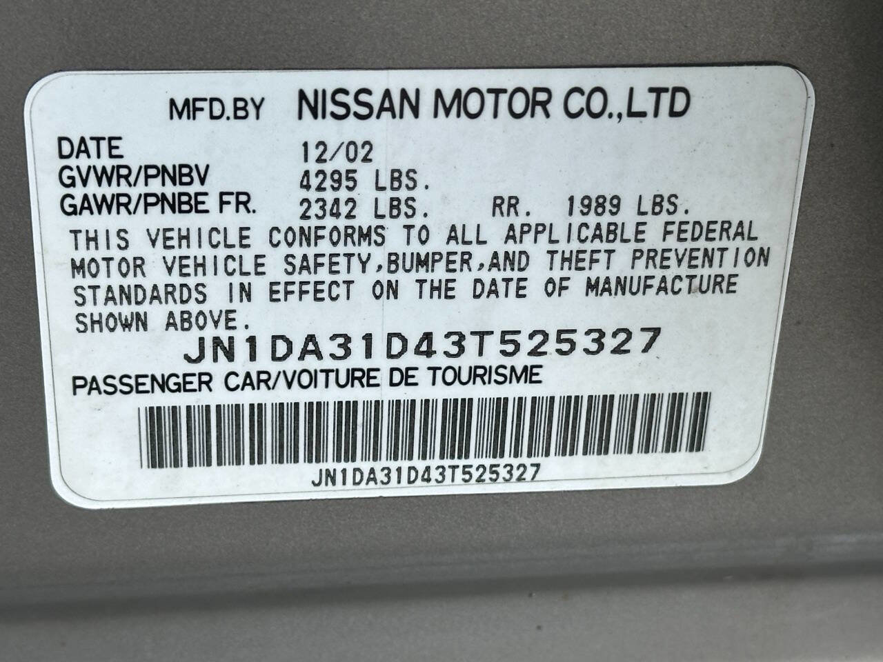 Used 2003 Nissan Maxima SE image 15