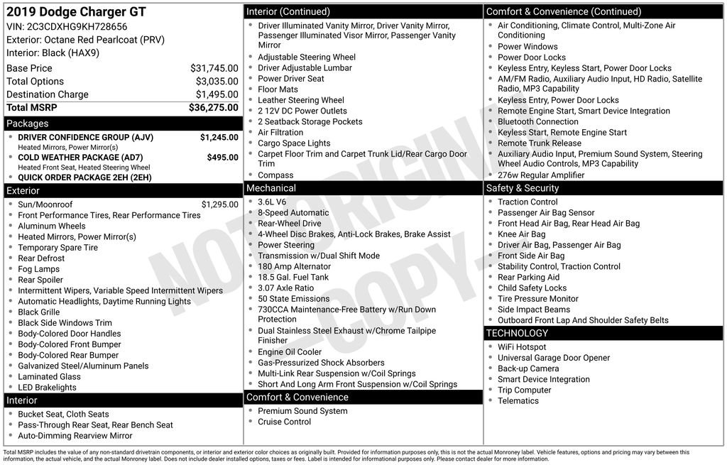 Used 2019 Dodge Charger GT w/ Driver Confidence Group image 2