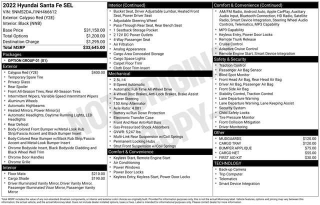 Certified 2022 Hyundai Santa Fe SEL image 10