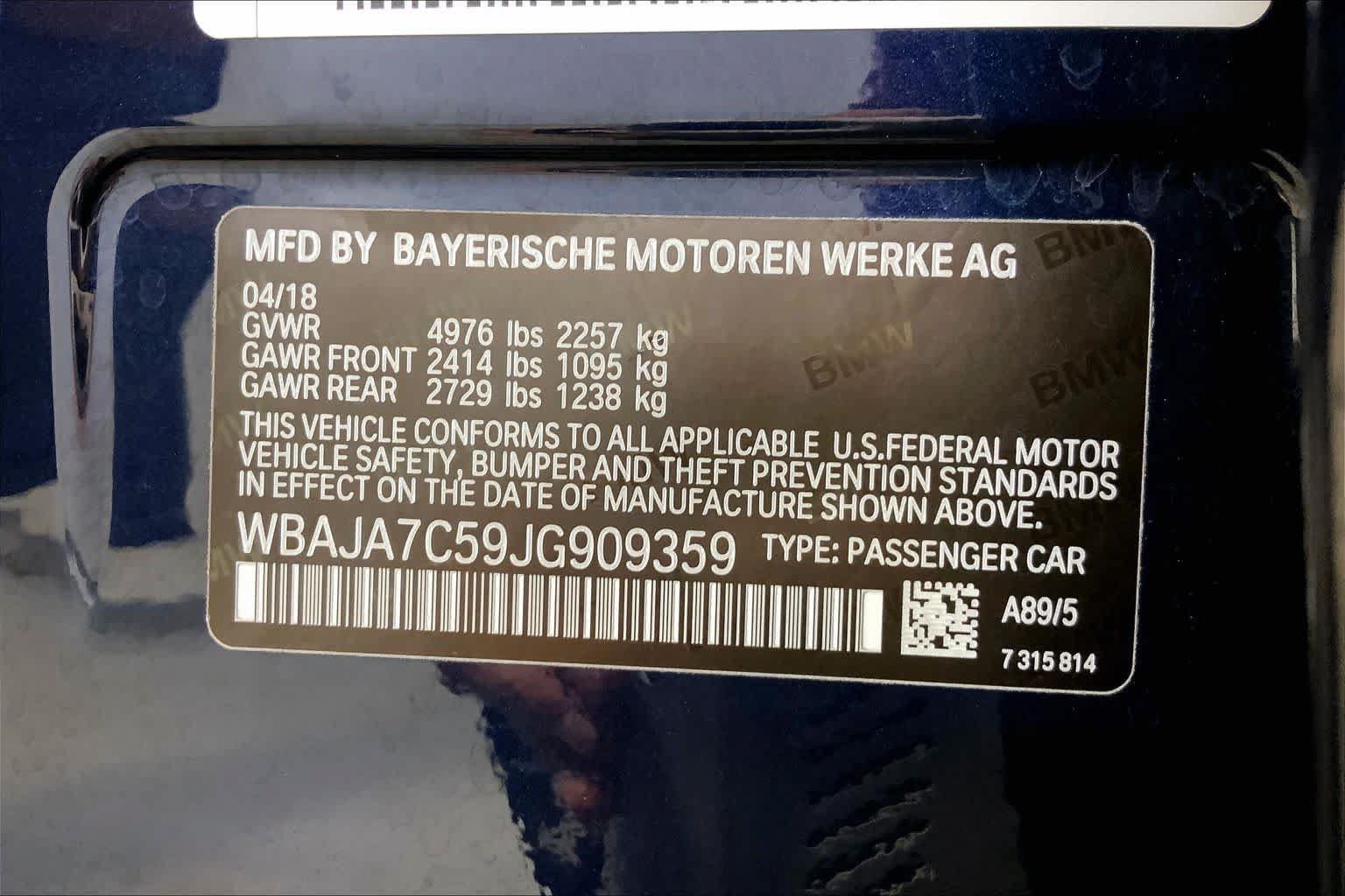 Used 2018 BMW 530i xDrive w/ Premium Package AWD/4WD image 36
