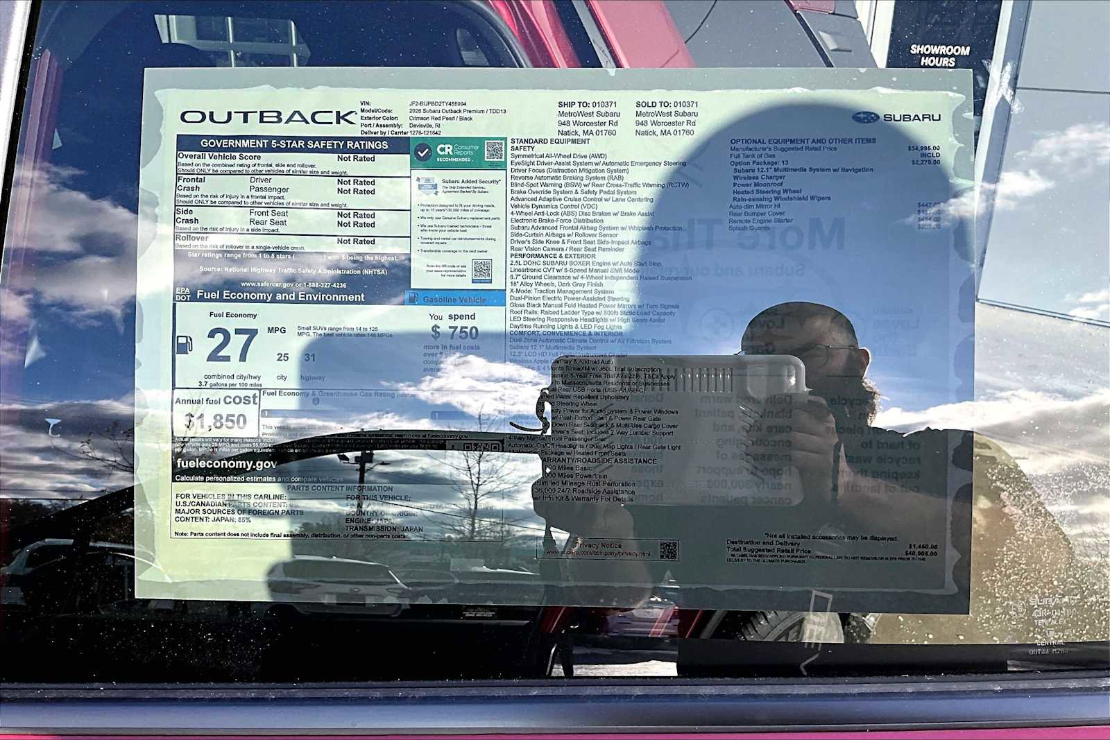 New 2026 Subaru Outback Premium image 19