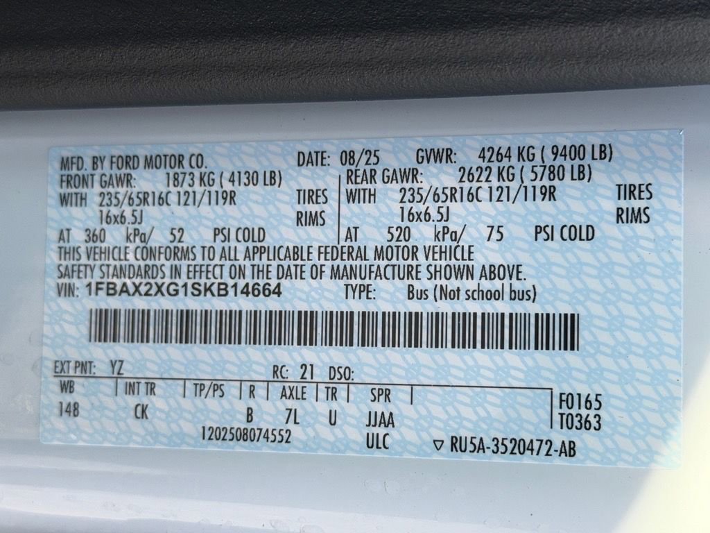 New 2025 Ford Transit 350 XL w/ Upfitter Package RWD image 30