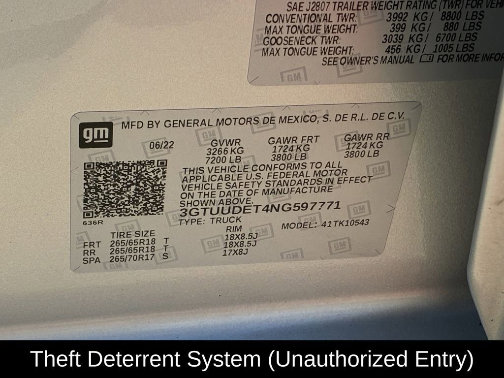 Used 2022 GMC Sierra 1500 SLT w/ SLT Convenience Package image 35