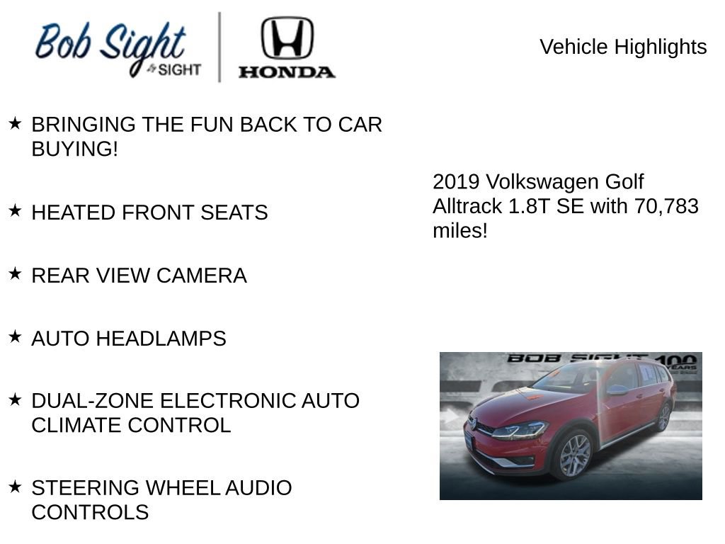 Used 2019 Volkswagen Golf Alltrack SE video 2