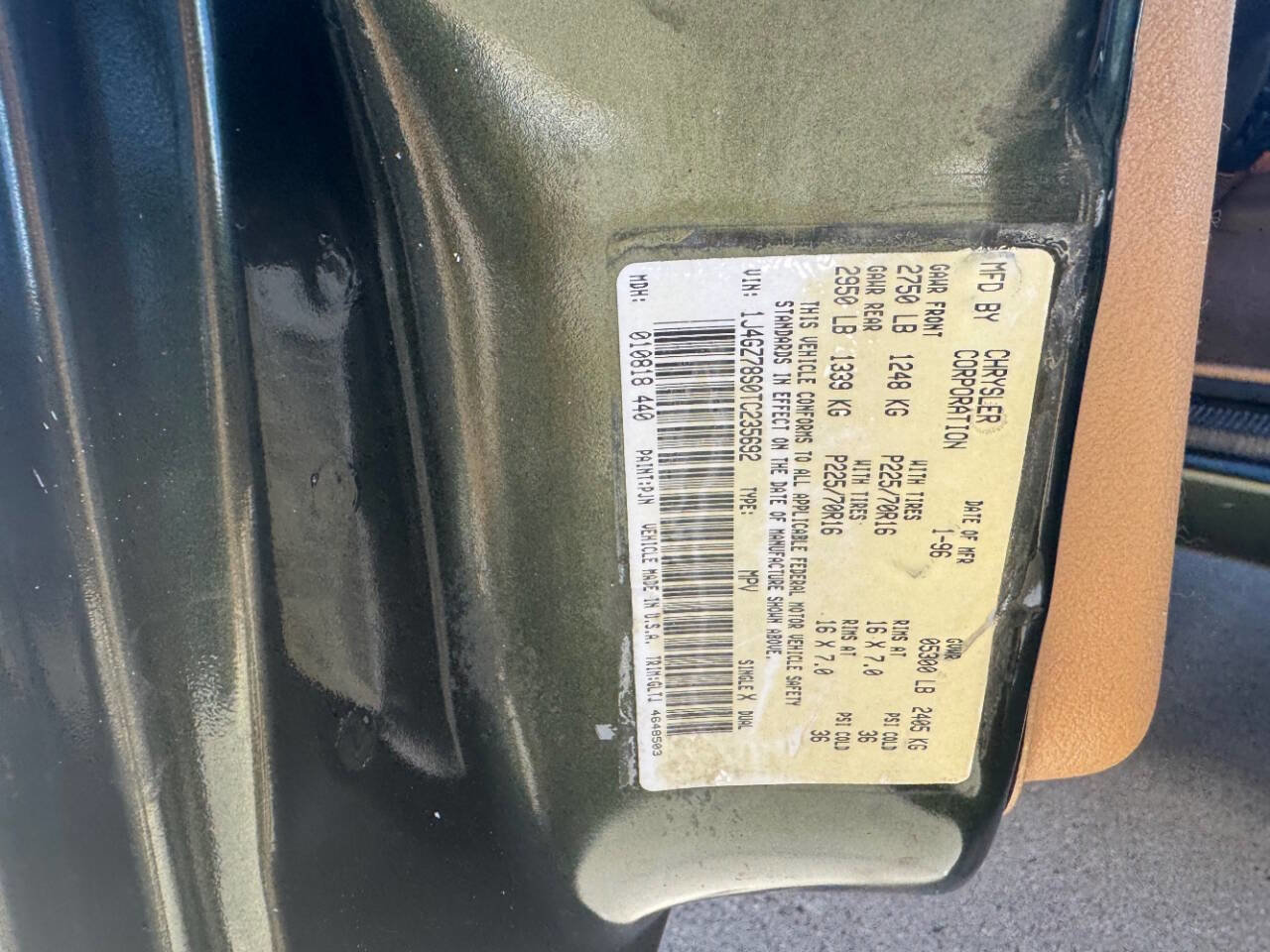 Used 1996 Jeep Grand Cherokee Limited image 28