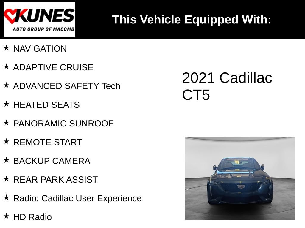 Used 2021 Cadillac CT5 V w/ Premium Package AWD/4WD image 3