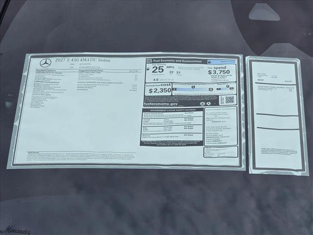 New 2027 Mercedes-Benz E 450 4MATIC Sedan image 18
