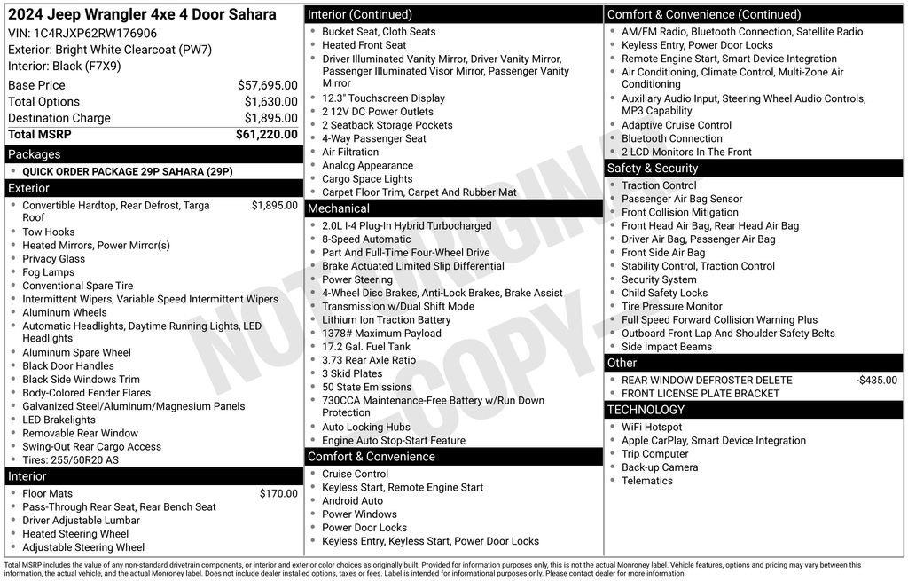 Used 2024 Jeep Wrangler Unlimited Sahara AWD/4WD image 3