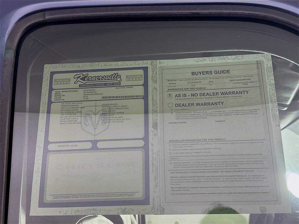 Used 2016 Nissan NV 3500 SL image 37