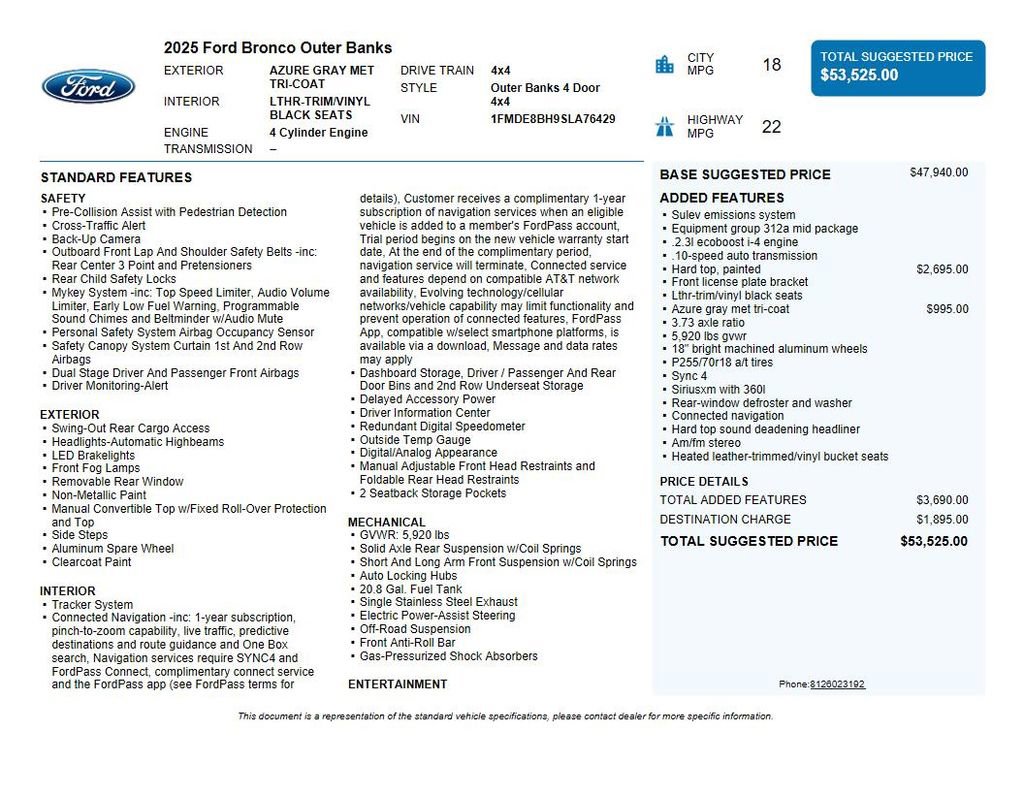 Used 2025 Ford Bronco Outer Banks image 39