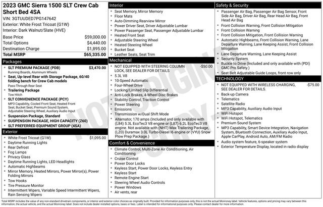 Certified 2023 GMC Sierra 1500 SLT w/ SLT Premium Package AWD/4WD image 7