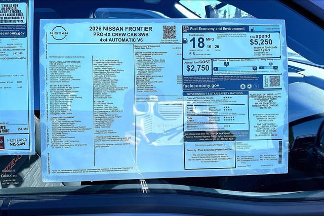 New 2026 Nissan Frontier PRO-4X w/ Pro-4x Convenience Package image 13