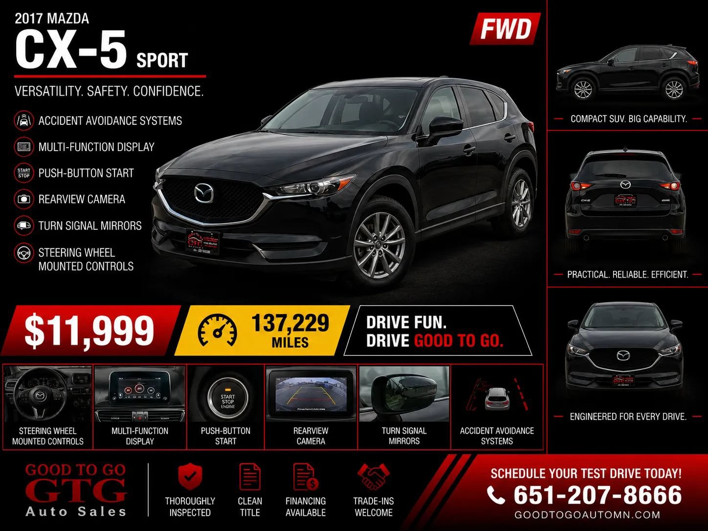 Used 2017 MAZDA CX-5 Sport FWD image 1