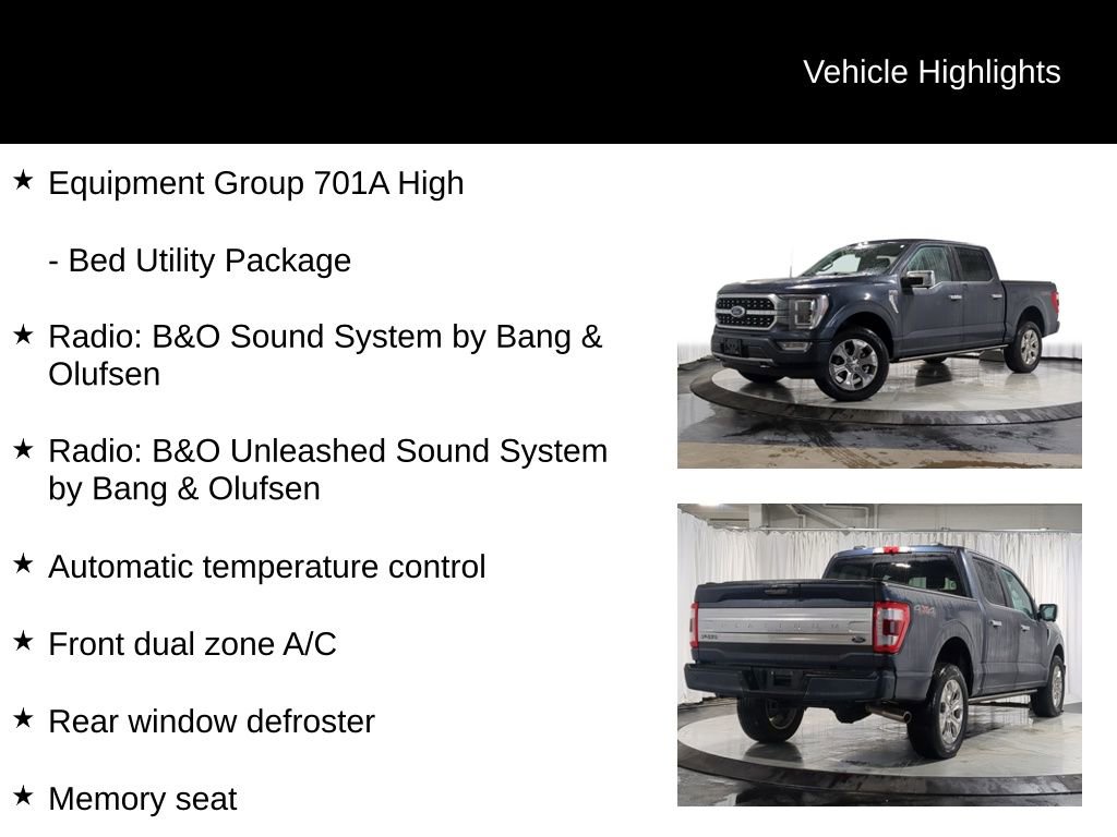 Used 2022 Ford F150 Platinum w/ Equipment Group 701A High image 19