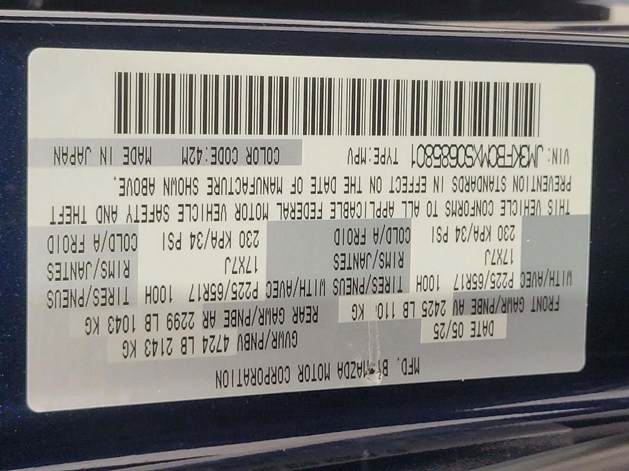 Used 2025 MAZDA CX-5 AWD 2.5 S w/ Preferred Package image 25