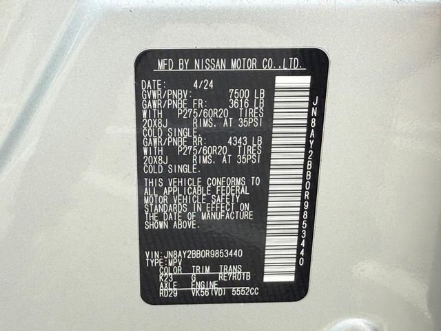 Used 2024 Nissan Armada SL w/ Captain's Chairs Package image 29