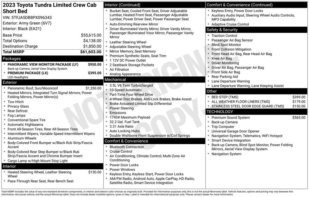 Used 2023 Toyota Tundra Limited AWD/4WD image 85