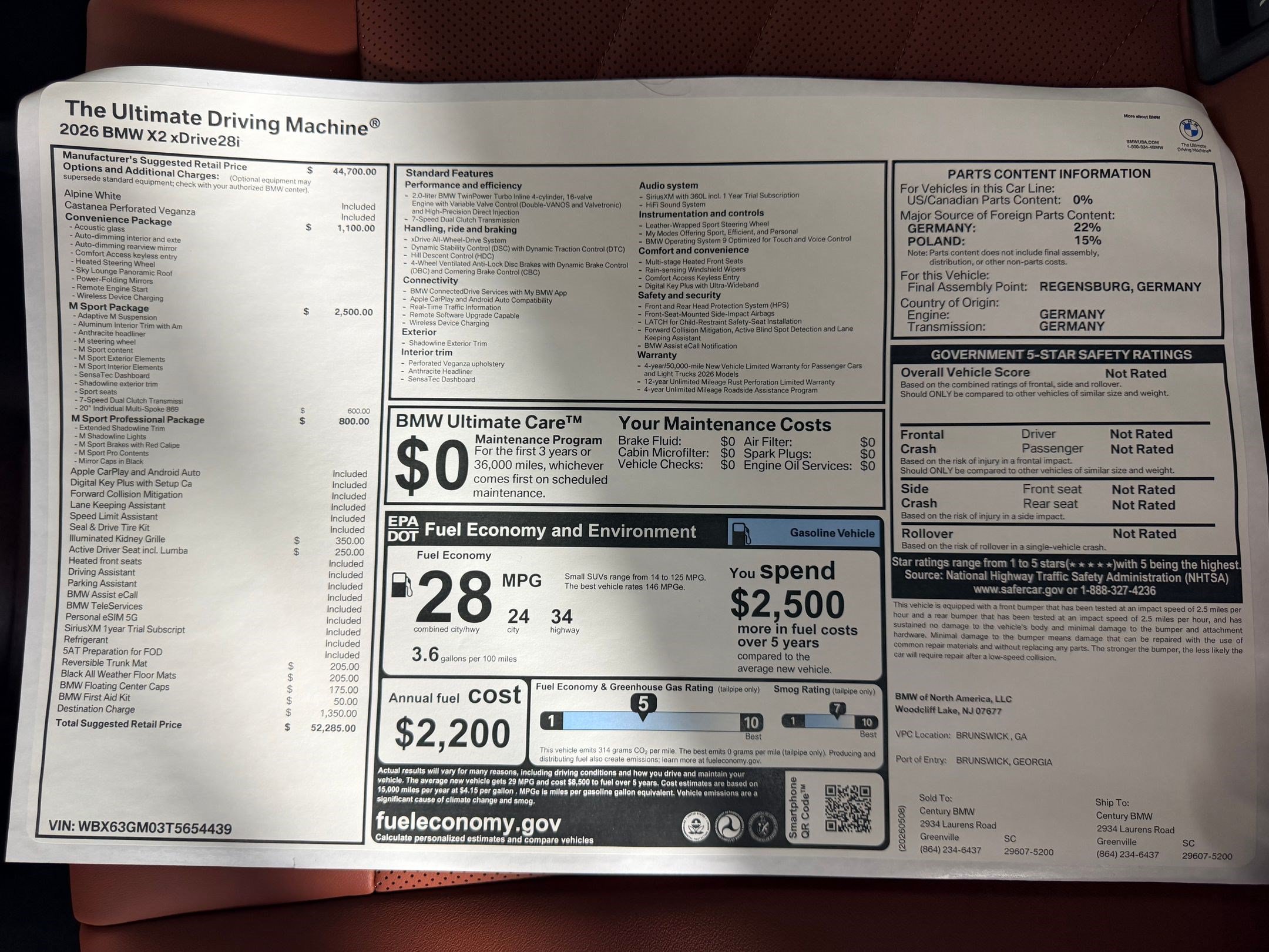 New 2026 BMW X2 xDrive28i w/ M Sport Package AWD/4WD image 19