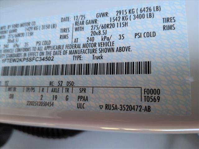 New 2025 Ford F150 STX w/ Equipment Group 200A image 17