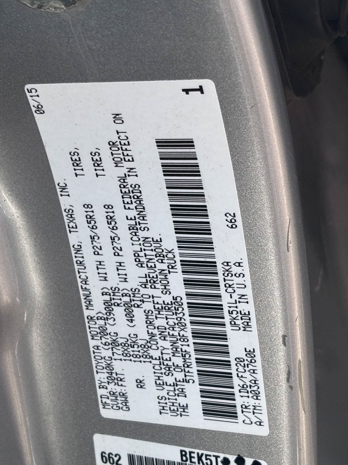Used 2015 Toyota Tundra SR5 w/ SR5 Upgrade Package RWD image 36