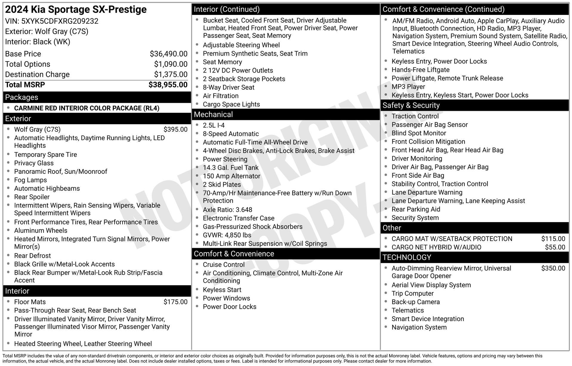 Used 2024 Kia Sportage SX image 32